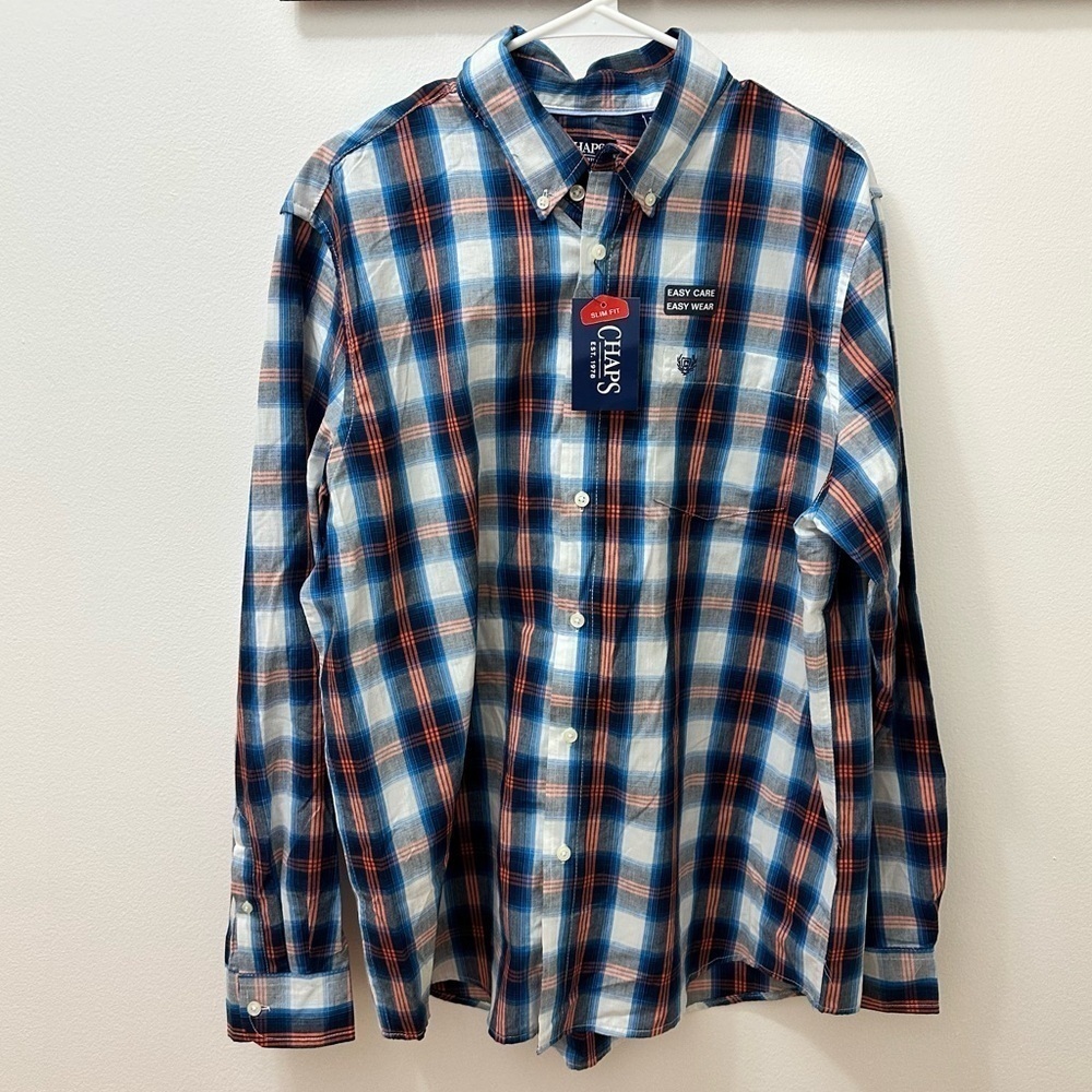 Chaps Slim Fit Easy Wear New with tags XL long sleeve dress shirt